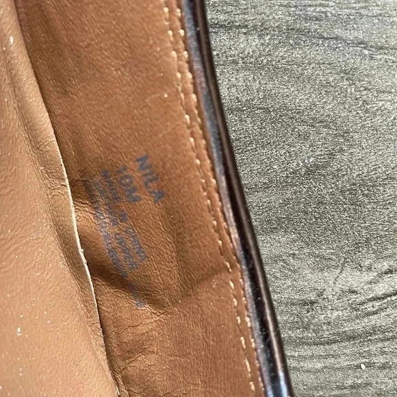 Donald Pliner NILA Calf Hair Animal  Print Patent Leather Low Wedge Size 10- EUC - Picture 10 of 10